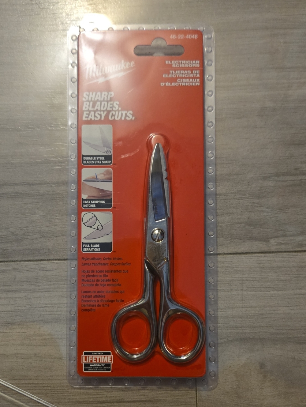 Milwaukee Electrician Scissors - Silver Stainless Steel